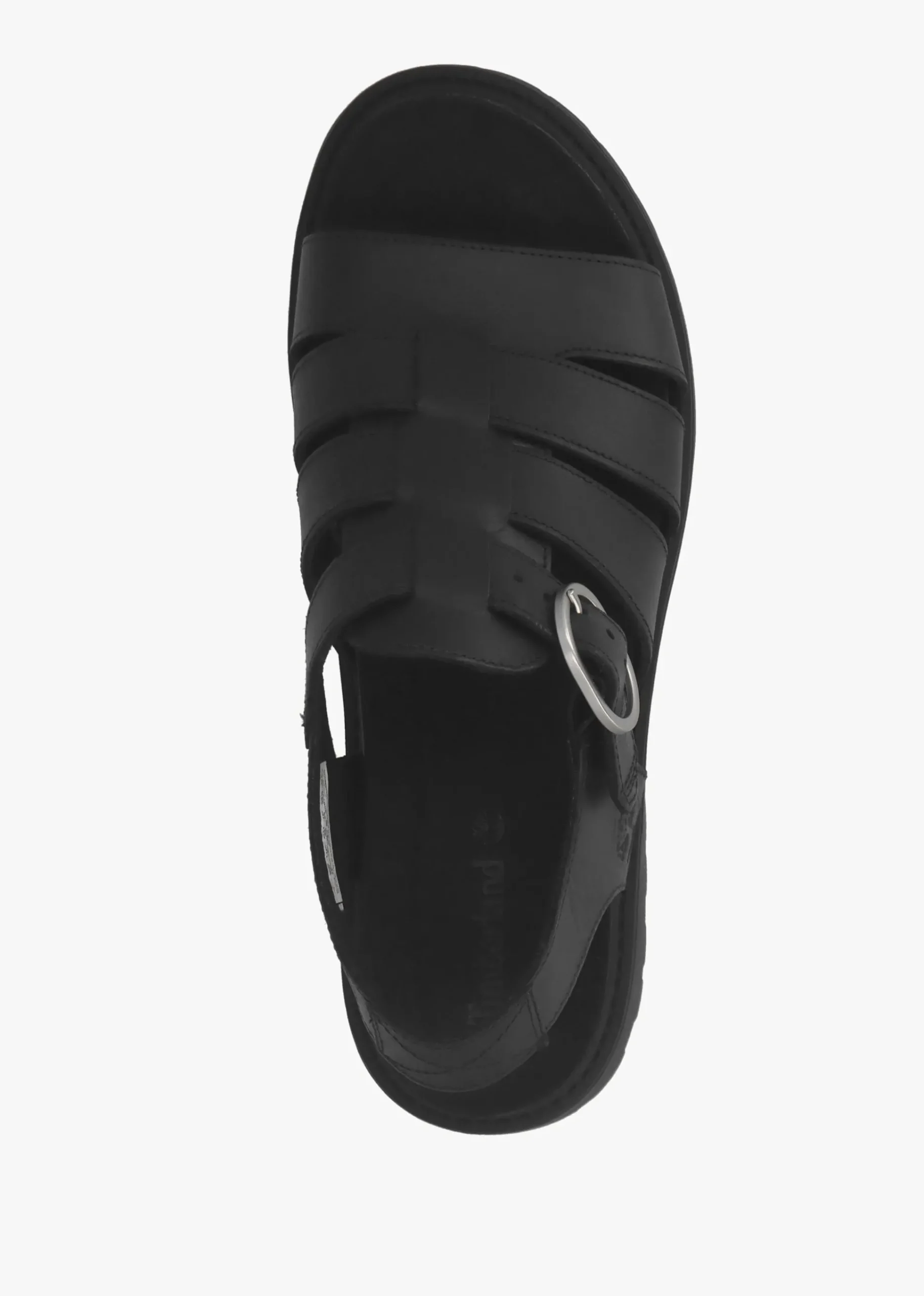 Clairemont Way Black Leather Fisherman Sandals