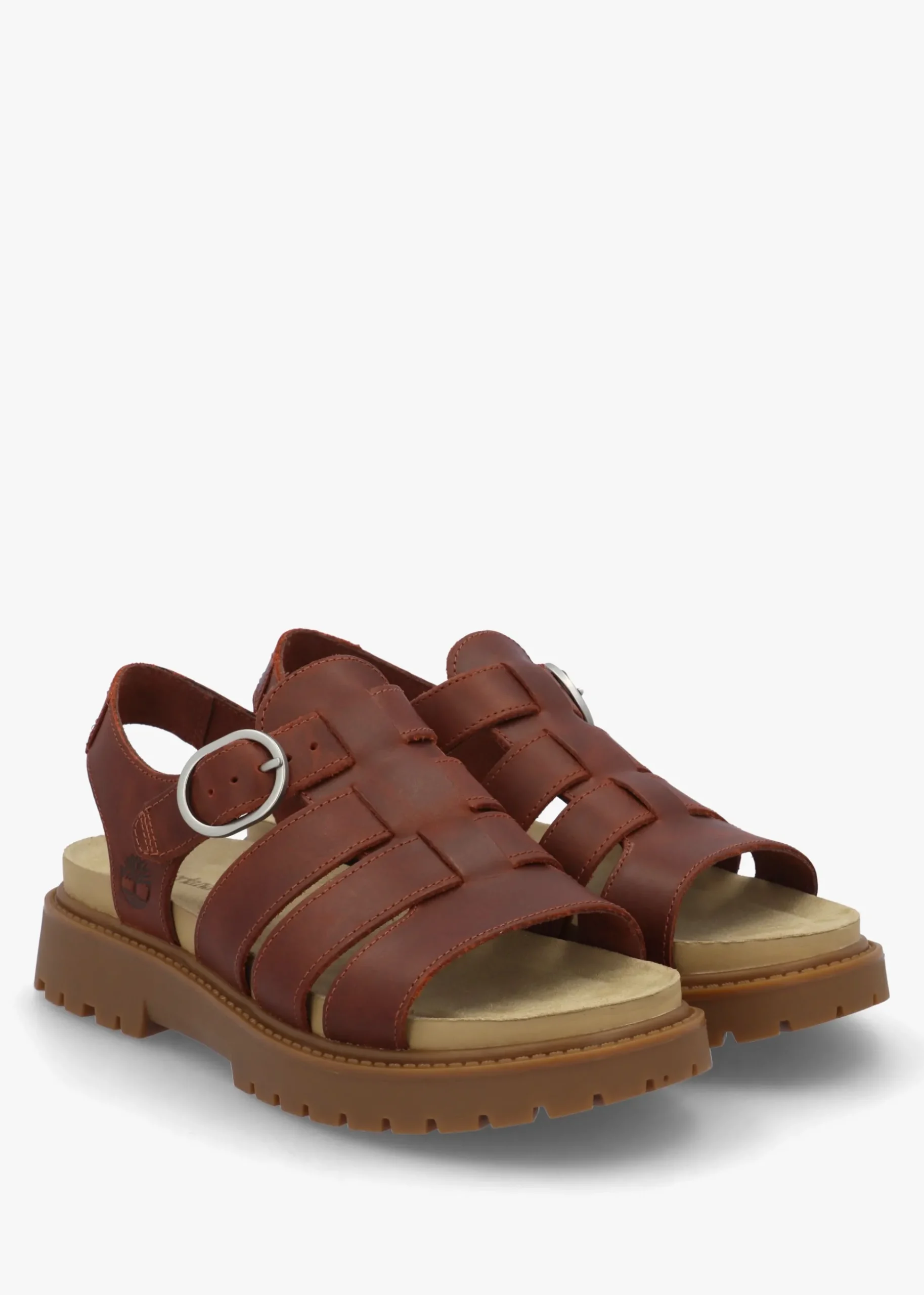 Clairemont Way Dark Red Leather Fisherman Sandals