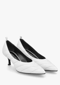 Coda White Patent Leather Court Shoes