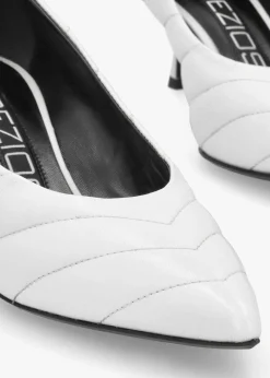Coda White Patent Leather Court Shoes