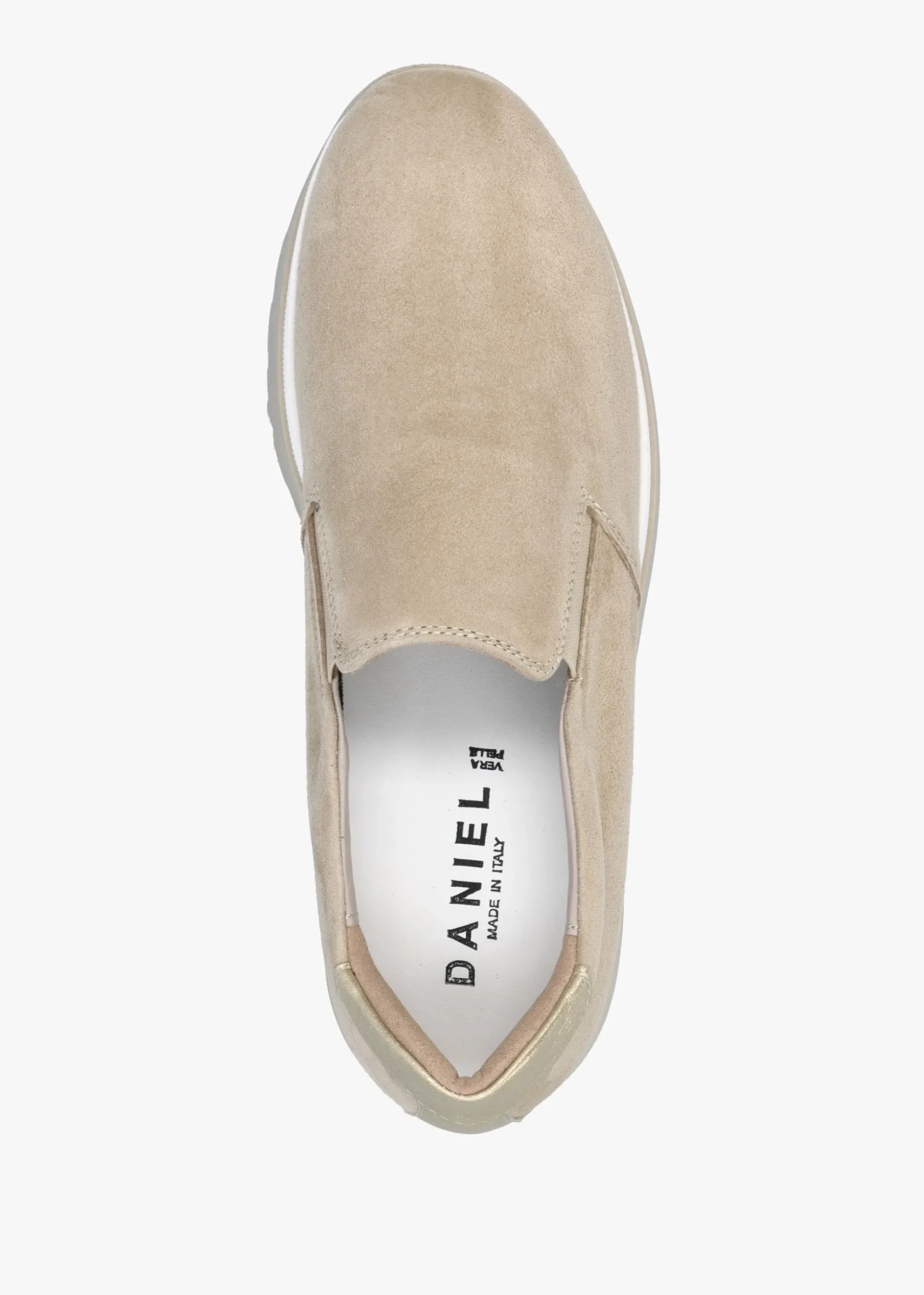 Commy Beige Suede Flatform Wedge Shoes