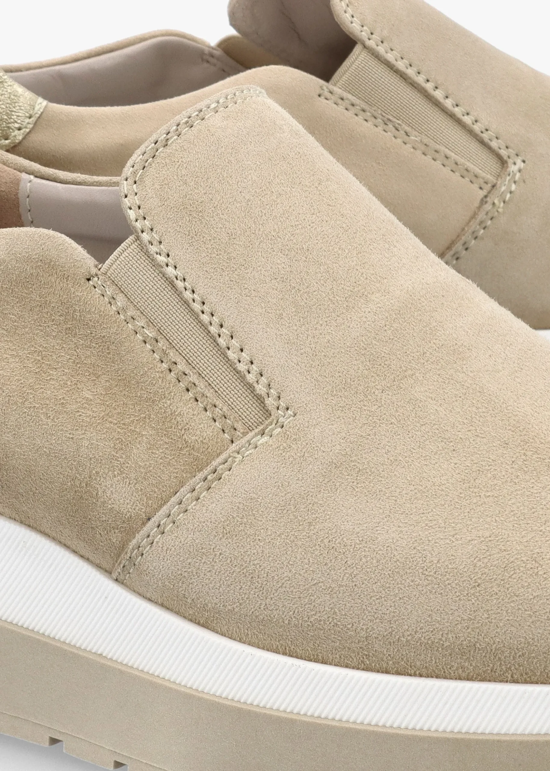 Commy Beige Suede Flatform Wedge Shoes