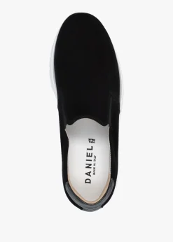 Commy Black Suede Flatform Wedge Shoes