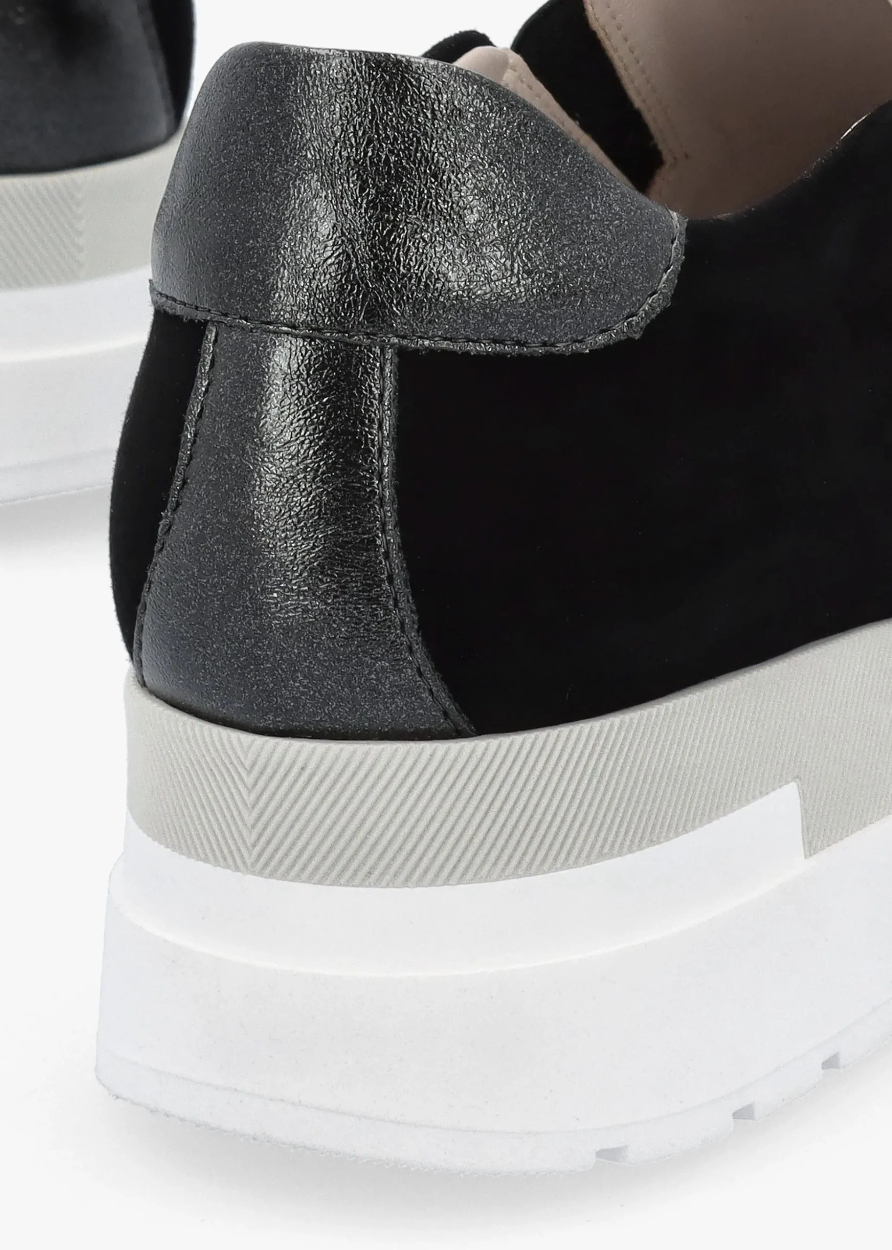 Commy Black Suede Flatform Wedge Shoes