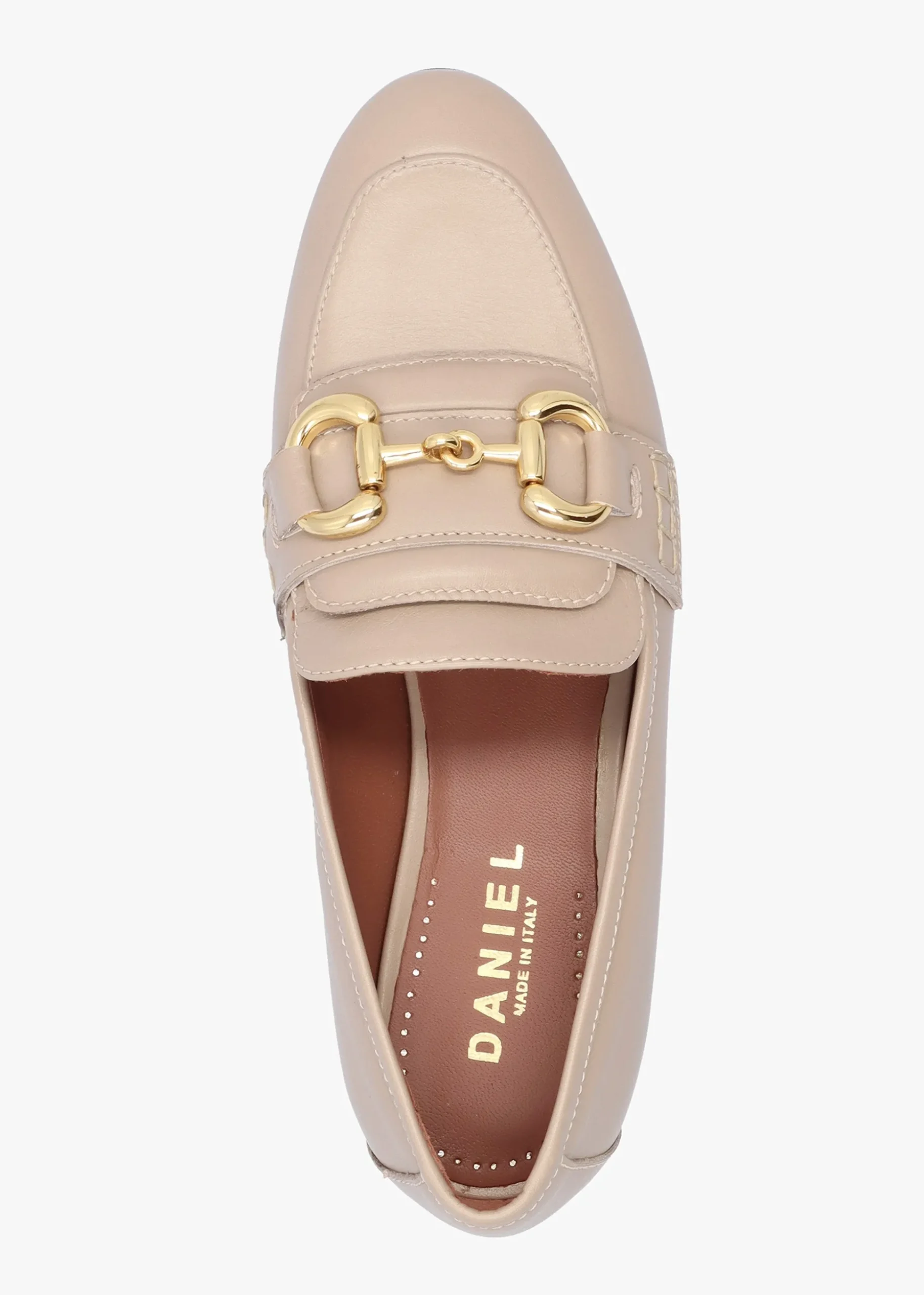 Compact Taupe Leather Loafers