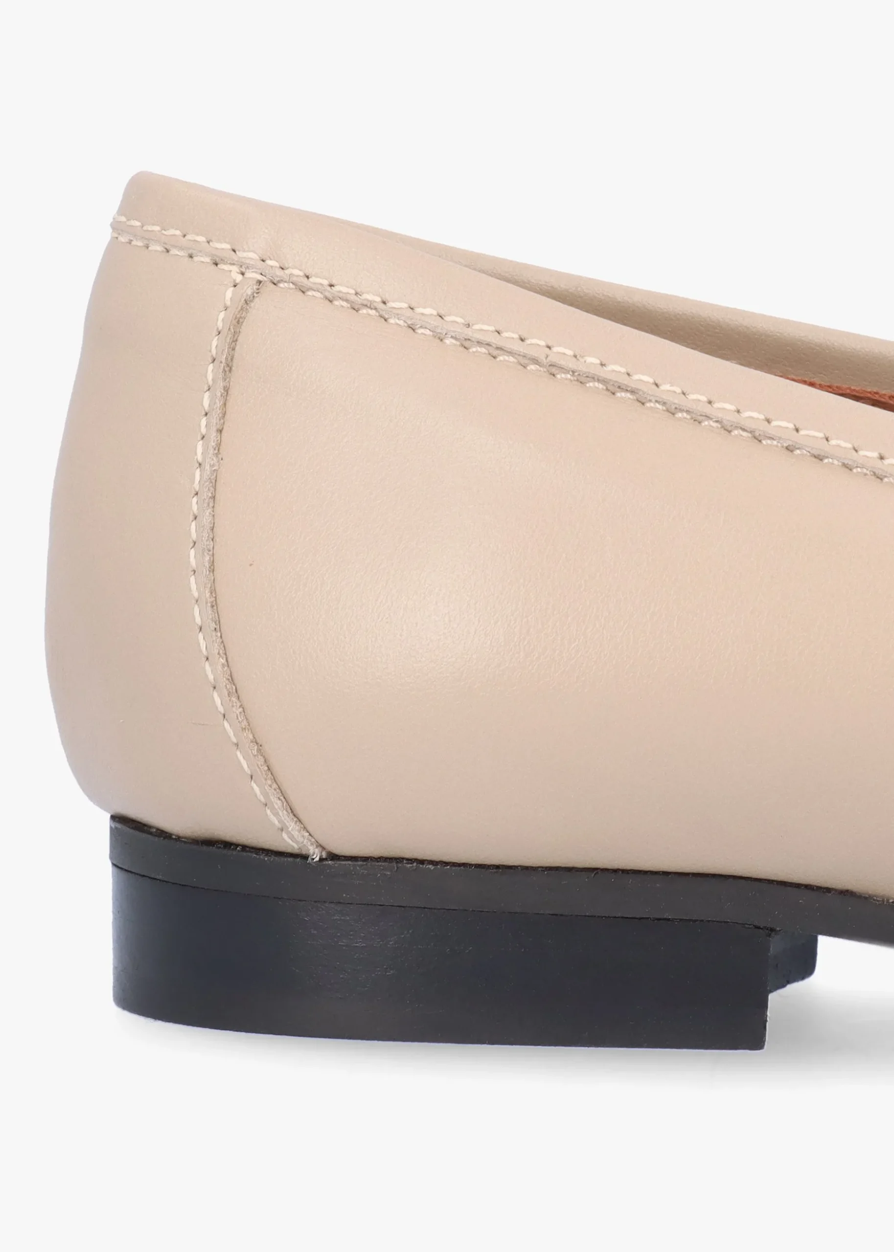 Compact Taupe Leather Loafers