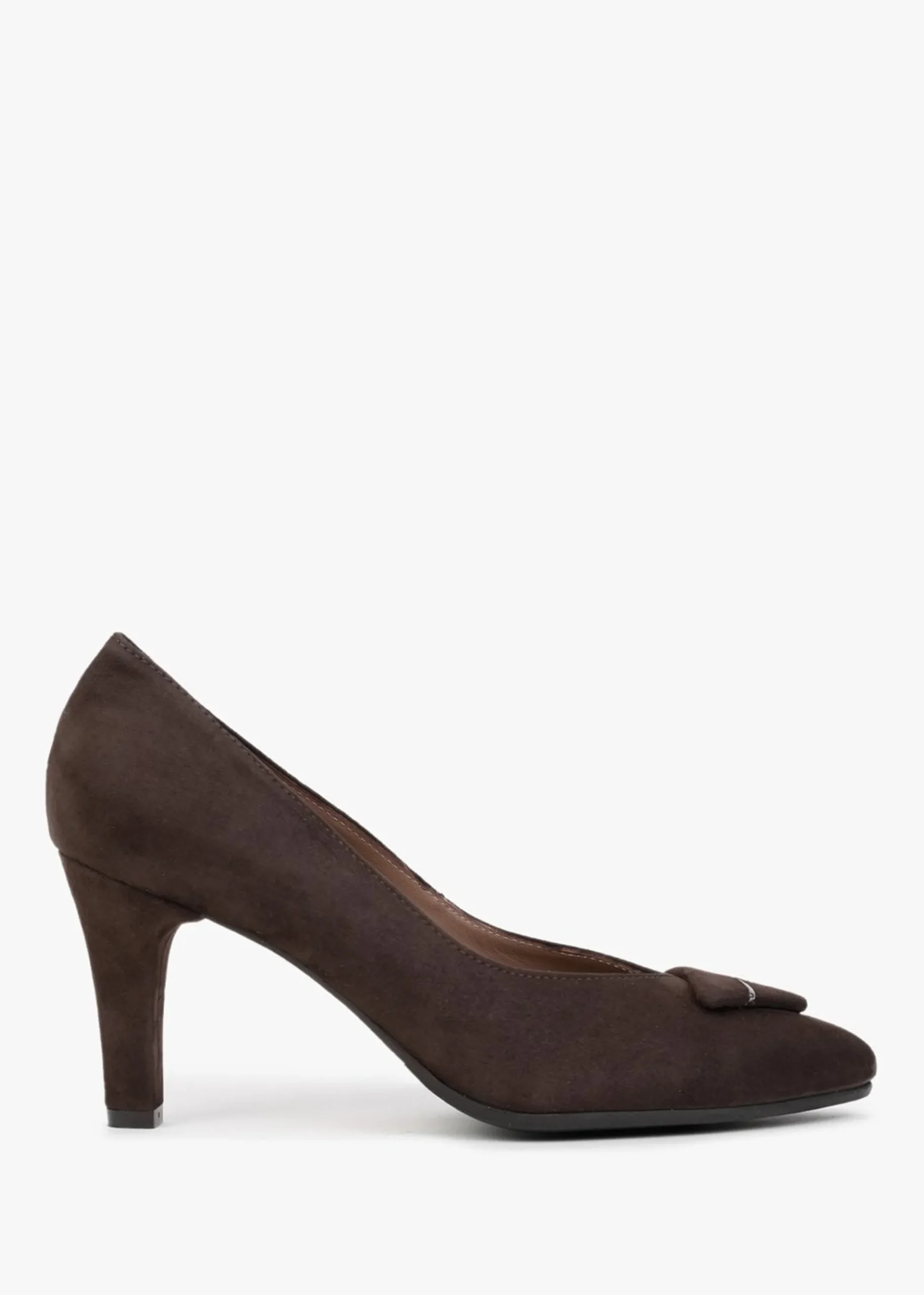 Courtie Brown Suede Mid Heel Court Shoes