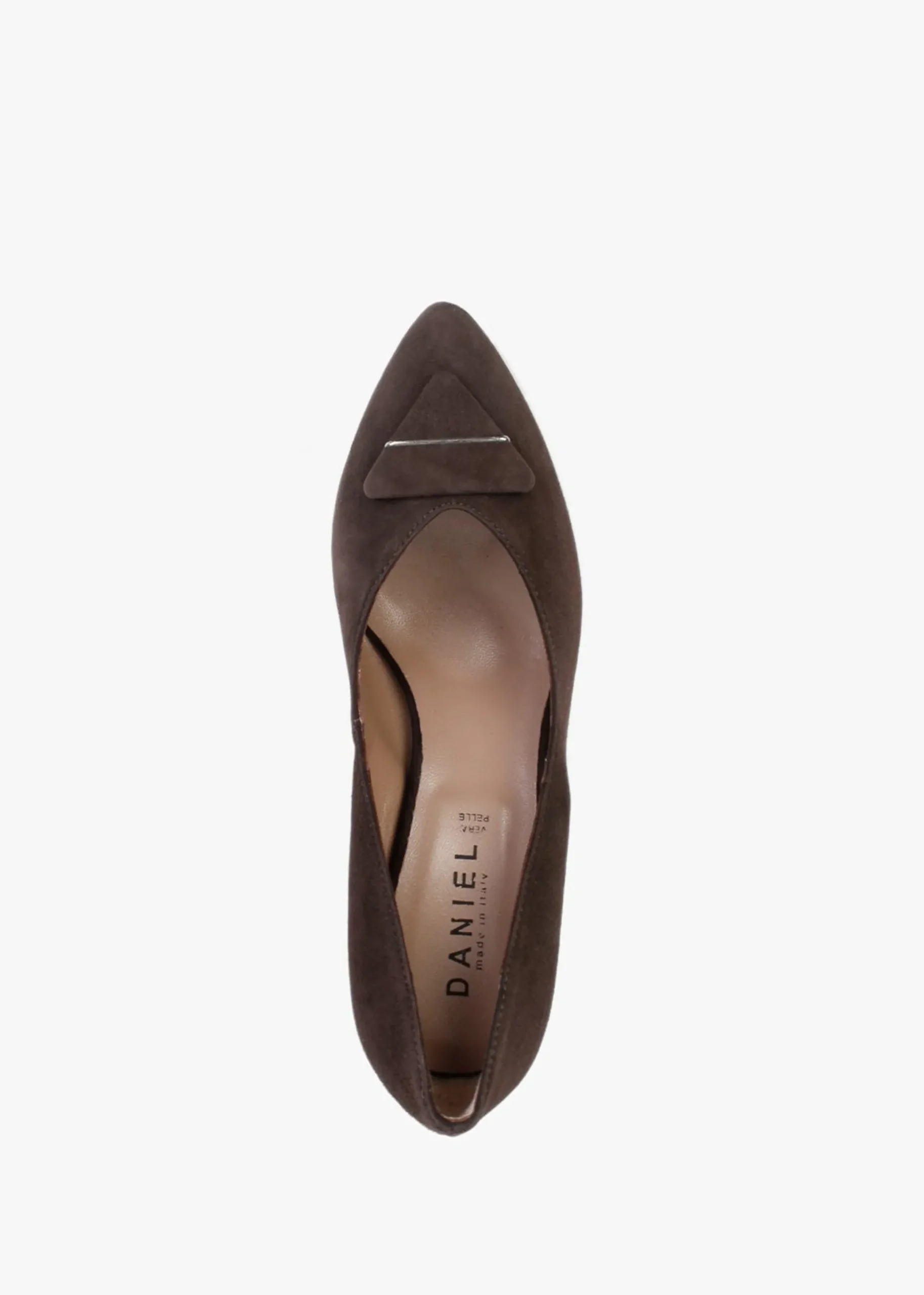 Courtie Brown Suede Mid Heel Court Shoes