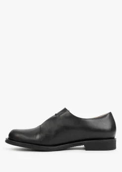 Crystie Black Leather Embellished Oxford Shoes