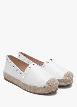 Cubby White Studded Espadrilles
