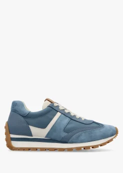 Dani Colour Block Blue Dust Suede Trainers