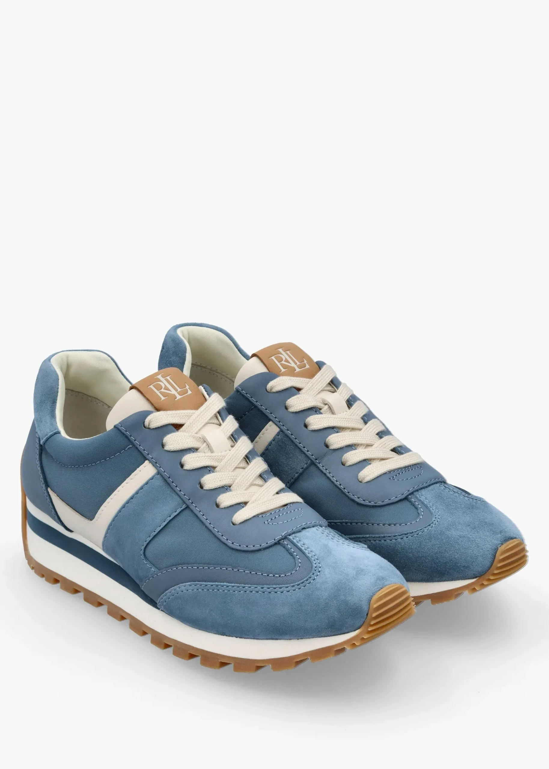 Dani Colour Block Blue Dust Suede Trainers