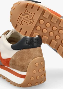 Dani Colour Block Soft White Camel Multi Suede Trainers