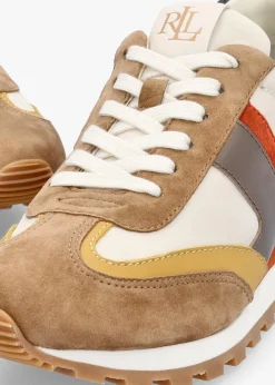 Dani Colour Block Soft White Camel Multi Suede Trainers