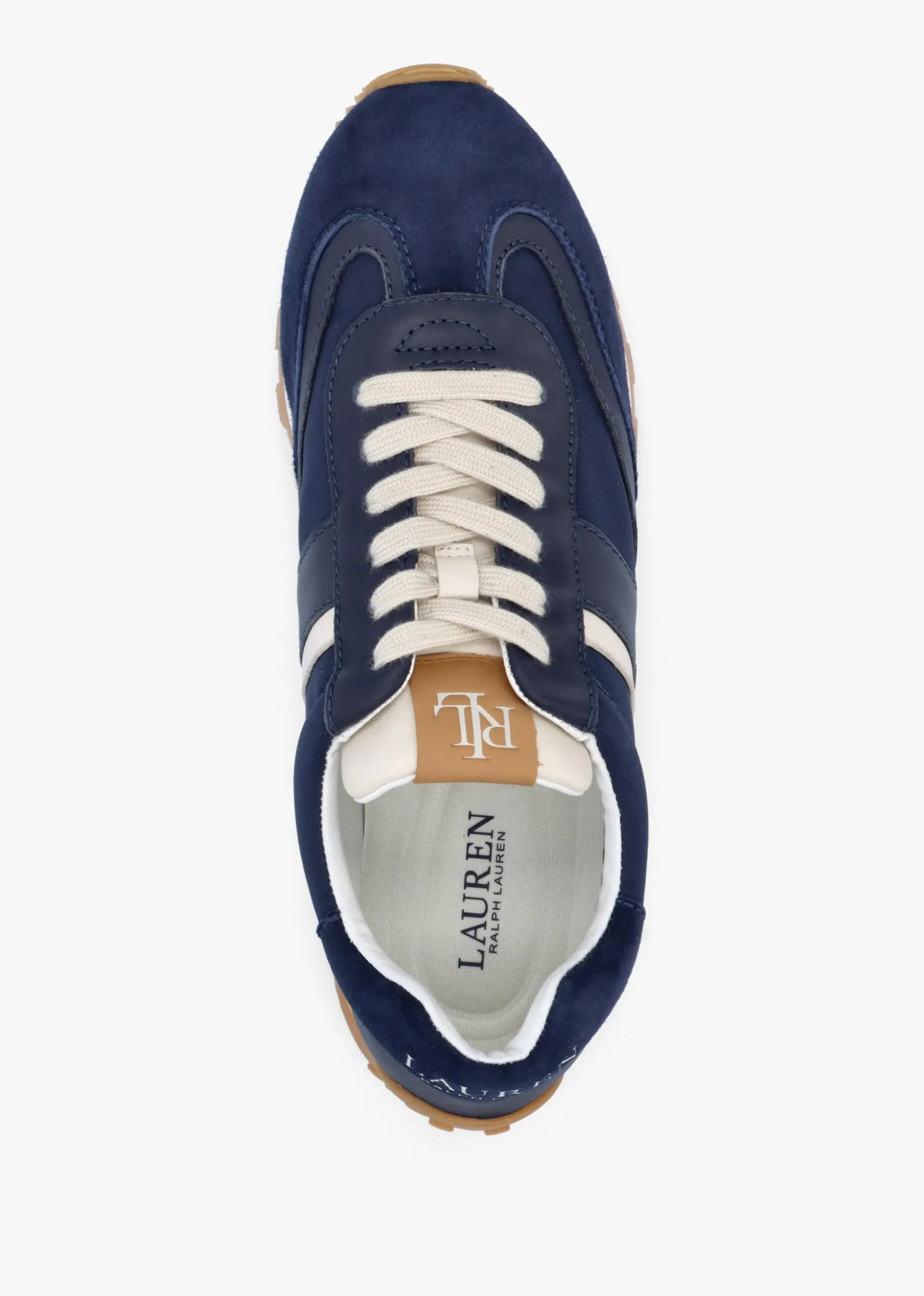Dani Navy White Leather & Suede Trainers