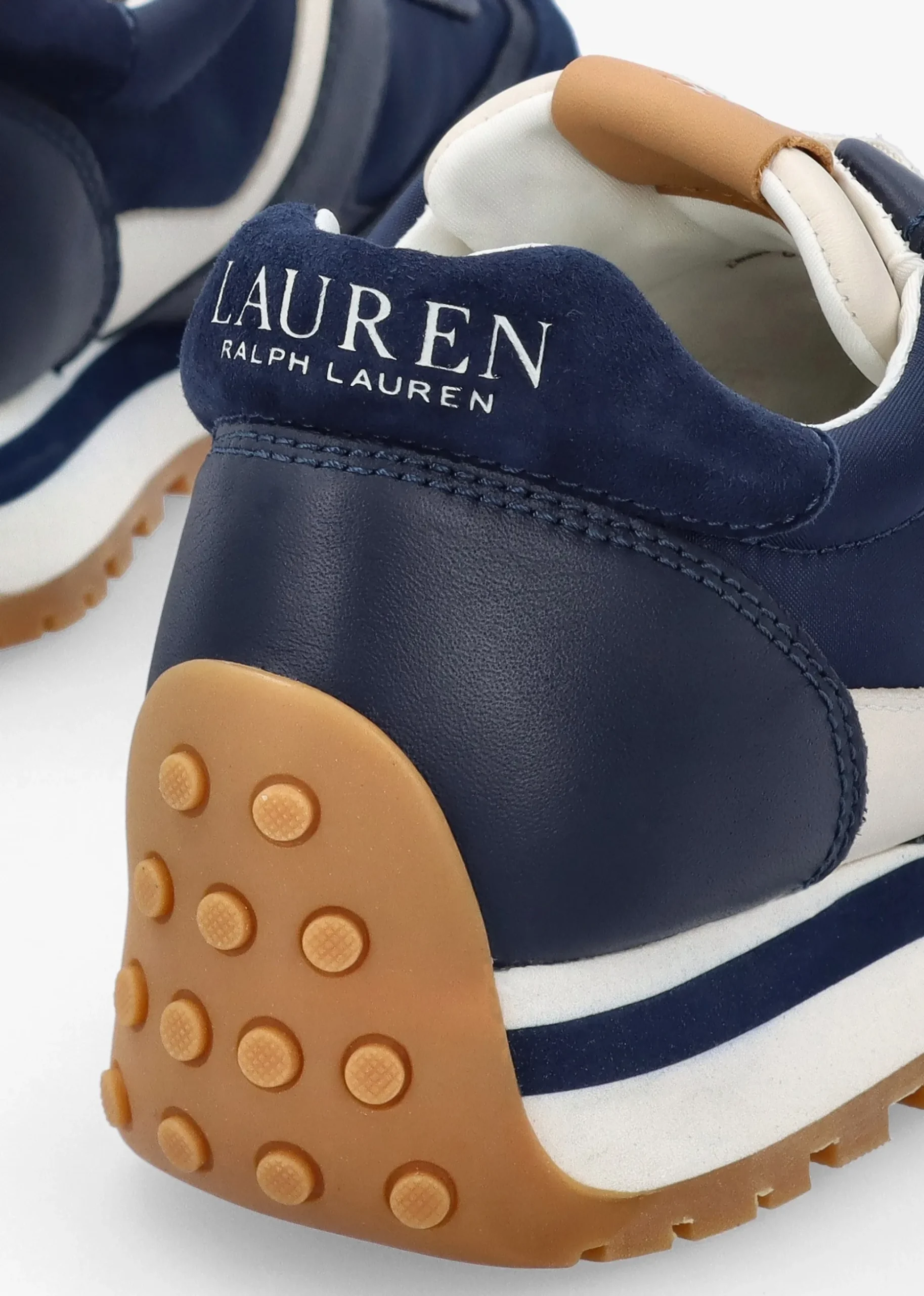 Dani Navy White Leather & Suede Trainers