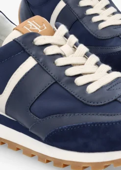 Dani Navy White Leather & Suede Trainers