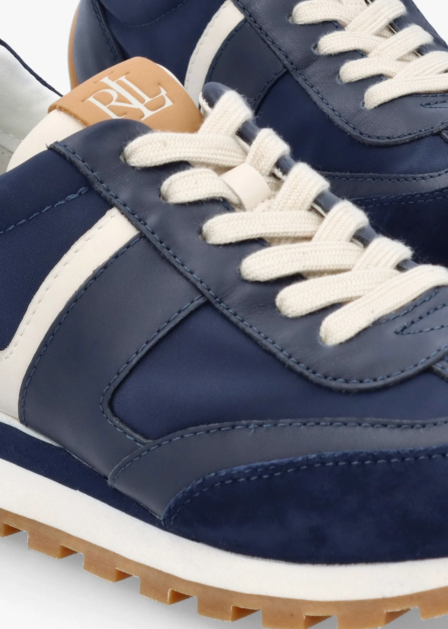 Dani Navy White Leather & Suede Trainers