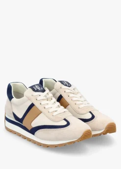 Dani White Sand Navy Multi Suede Trainers