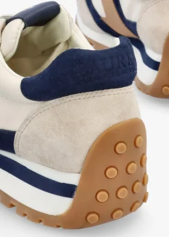 Dani White Sand Navy Multi Suede Trainers