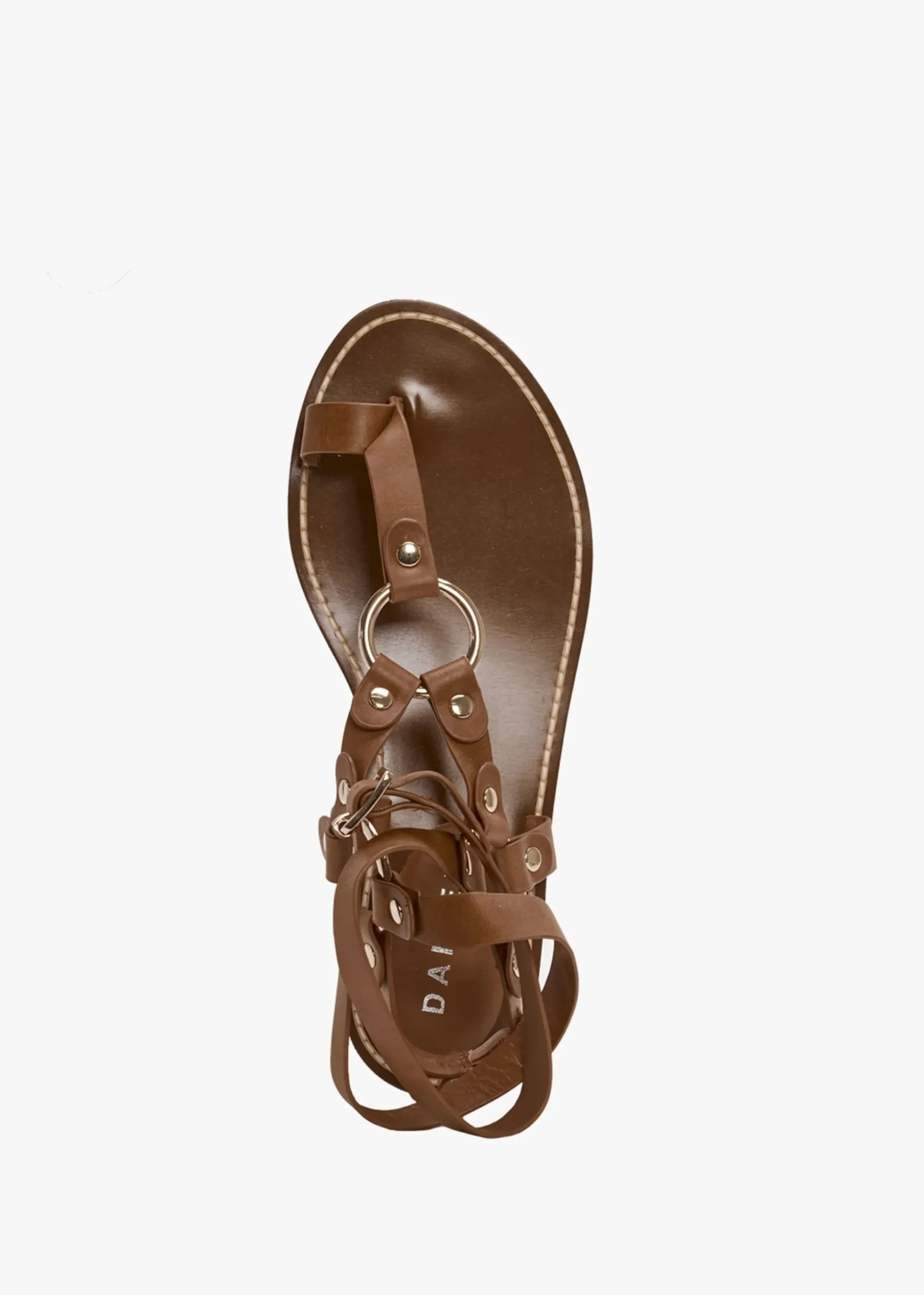 Daniel Sophie Tan Leather Ankle Tie Sandals