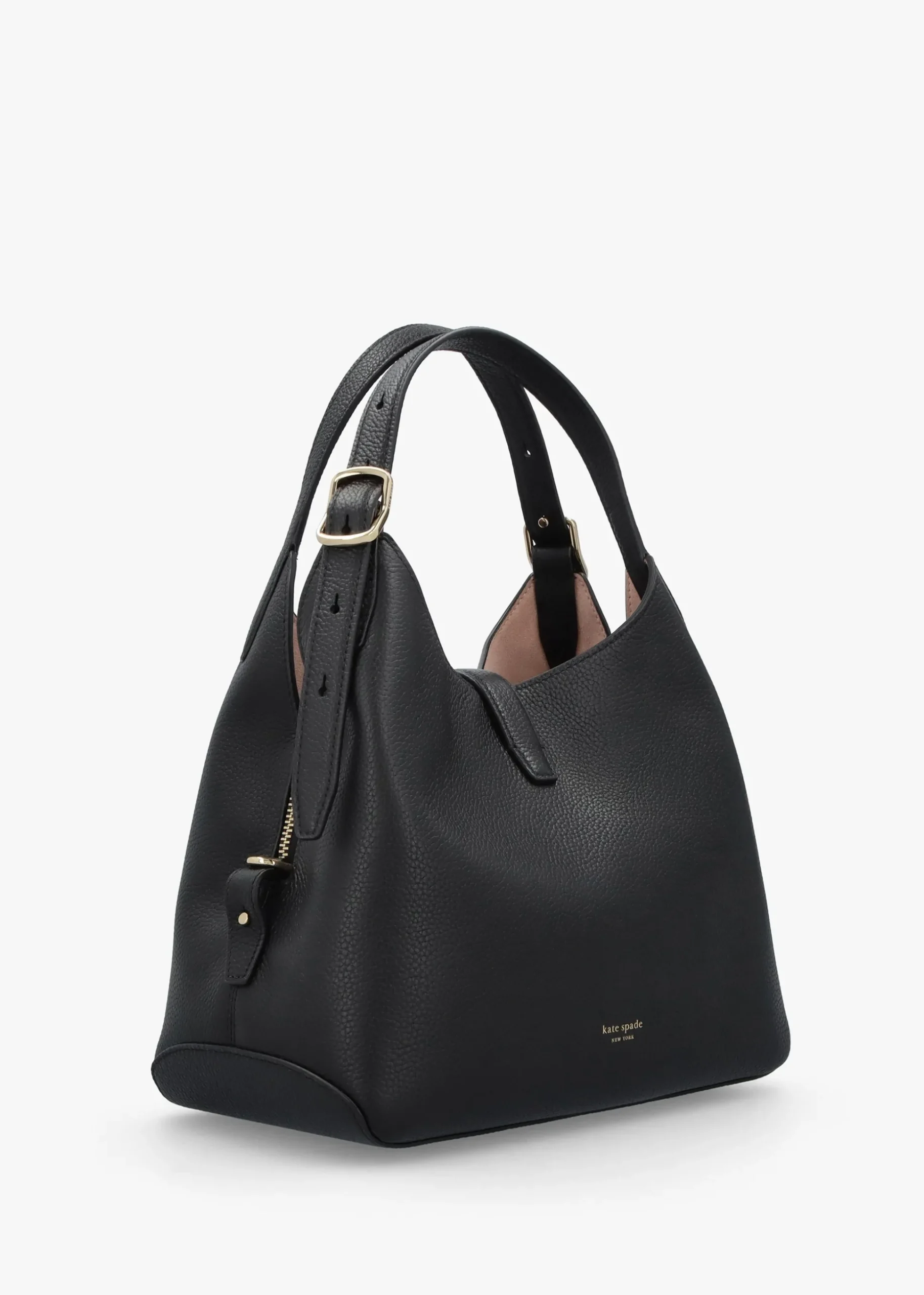 Deco Black Leather Cross-Body Tote Bag