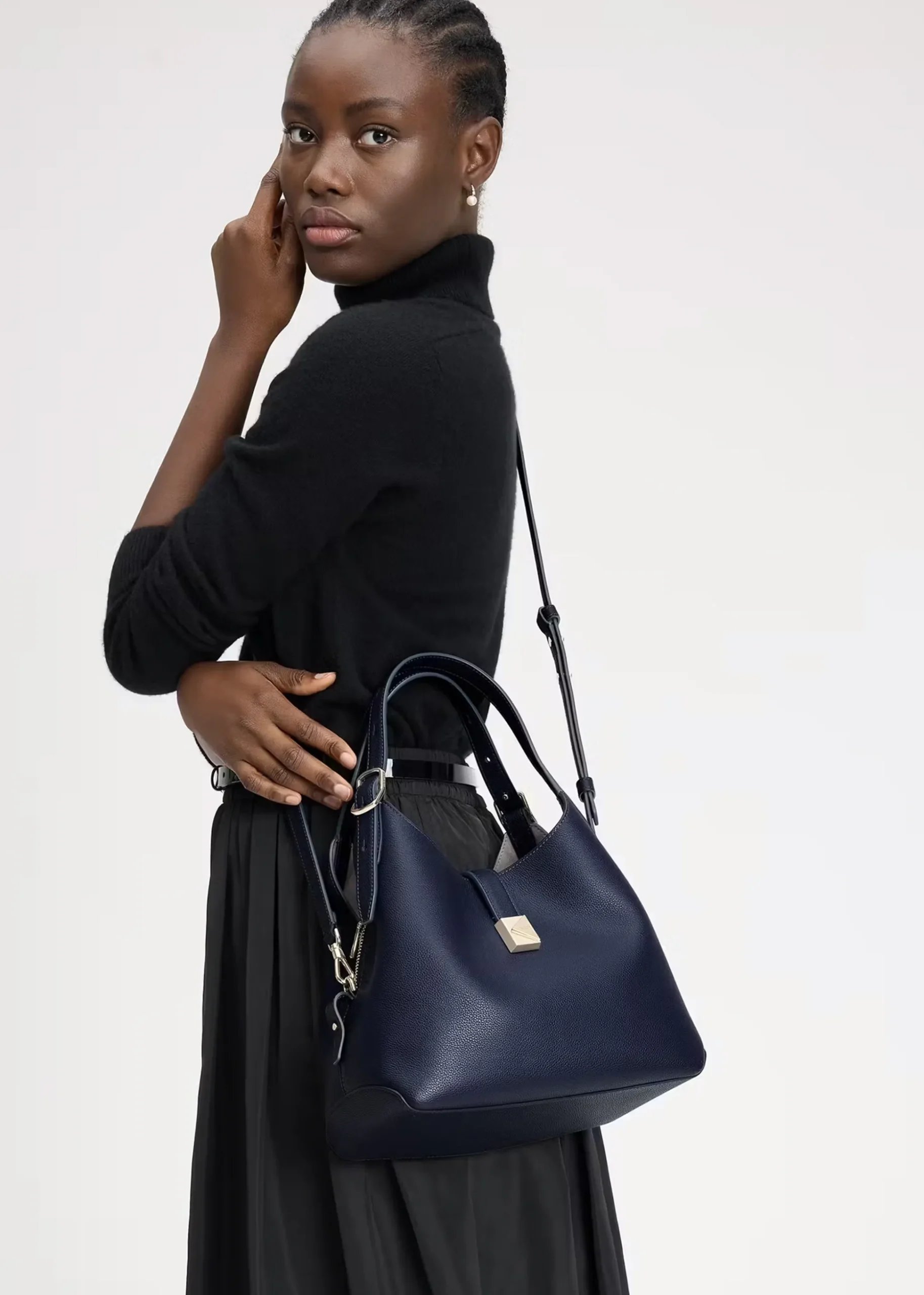 Deco Parisian Leather Cross-Body Tote Bag