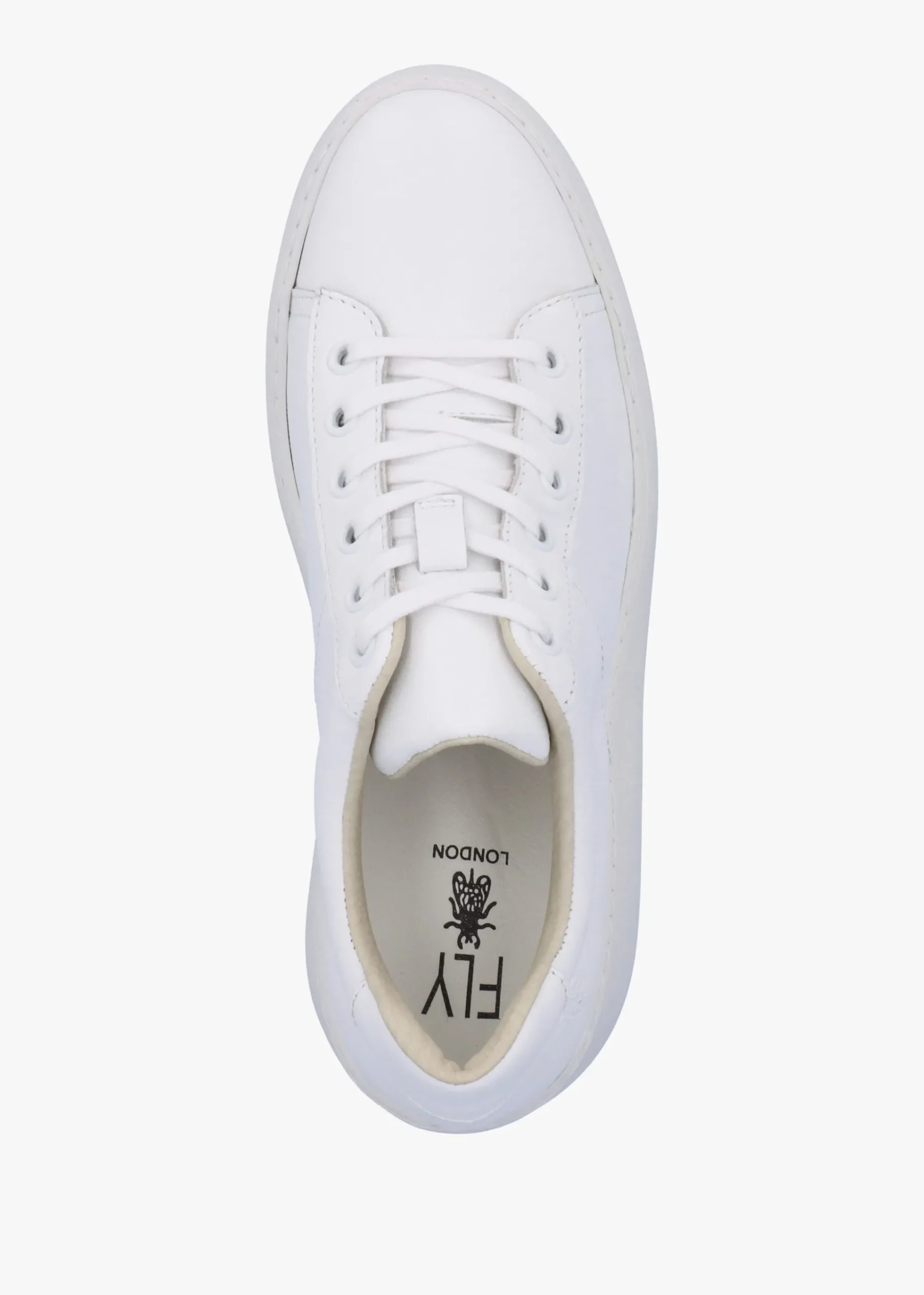 Delf II White Leather Wedge Trainers