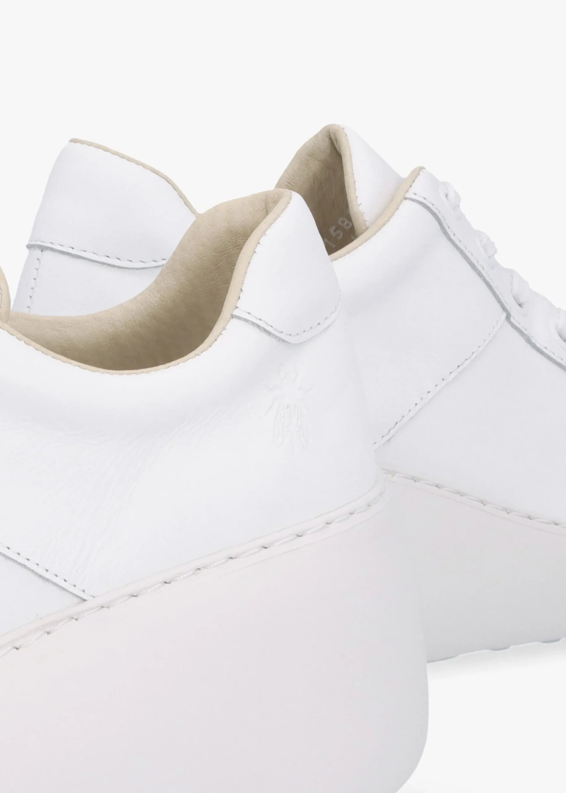 Delf II White Leather Wedge Trainers