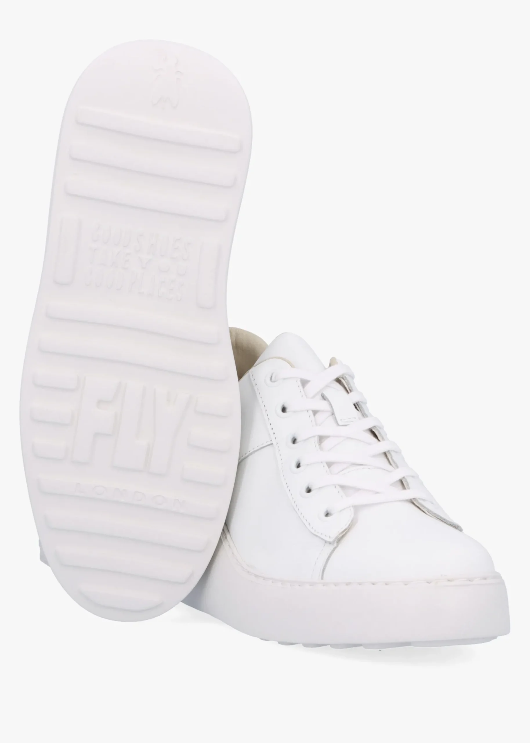 Delf II White Leather Wedge Trainers