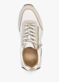 Delphinea White Leather & Suede Trainers