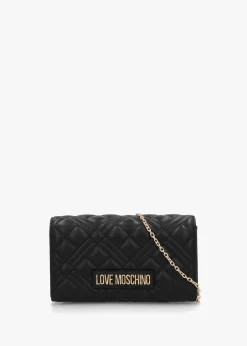 Diamond Quilt Flapover II Nero Cross-Body Bag