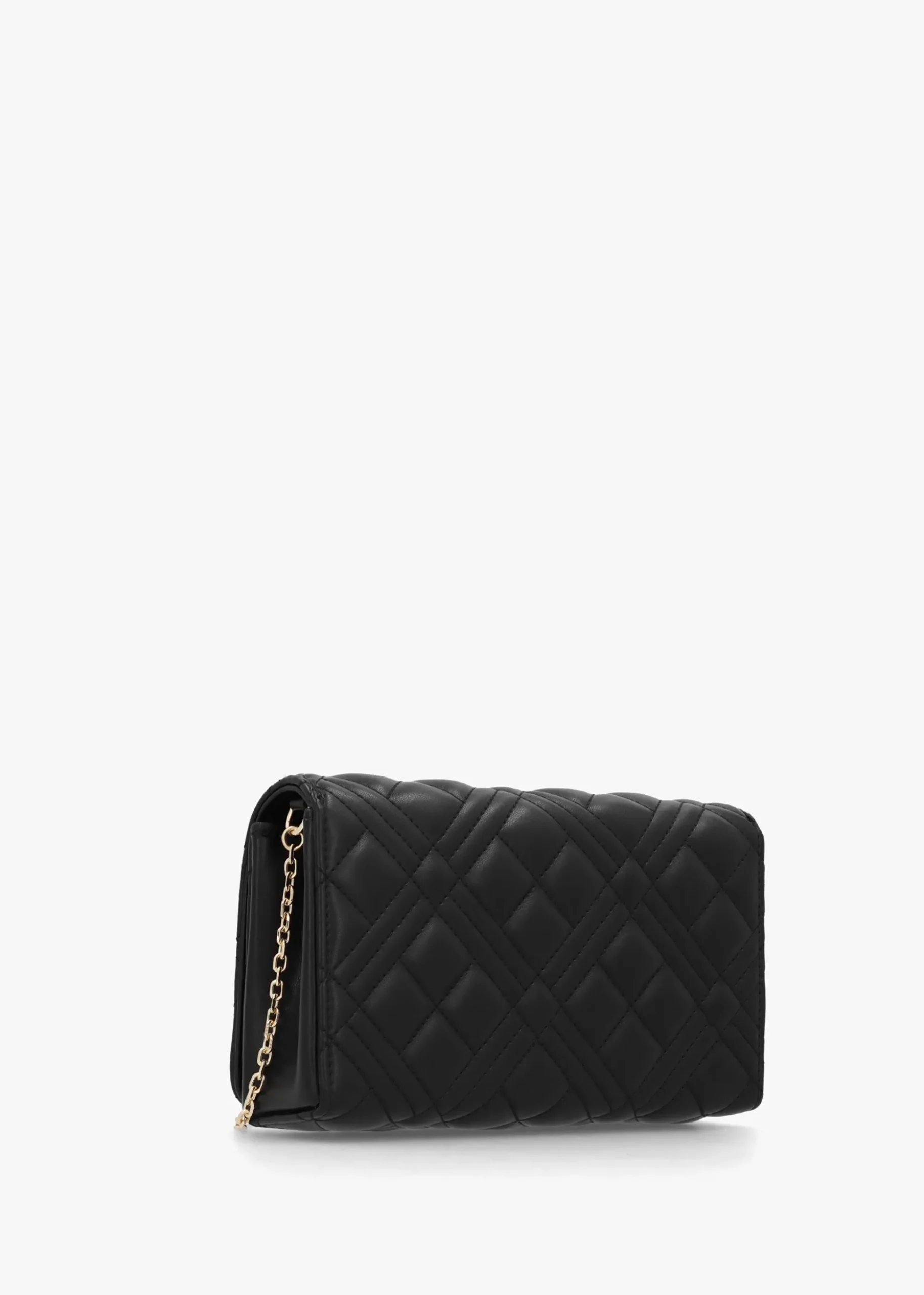 Diamond Quilt Flapover II Nero Cross-Body Bag