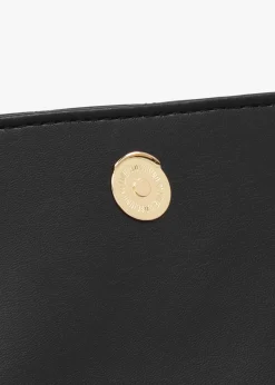 Diamond Quilt Flapover II Nero Cross-Body Bag