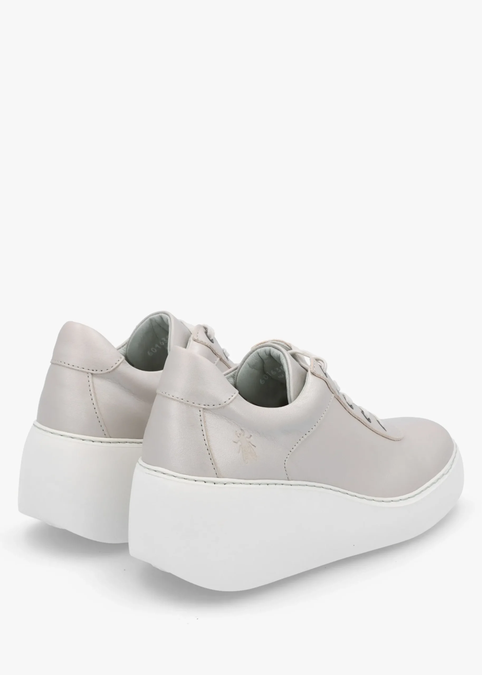 Dipo Silver Leather Wedge Trainers