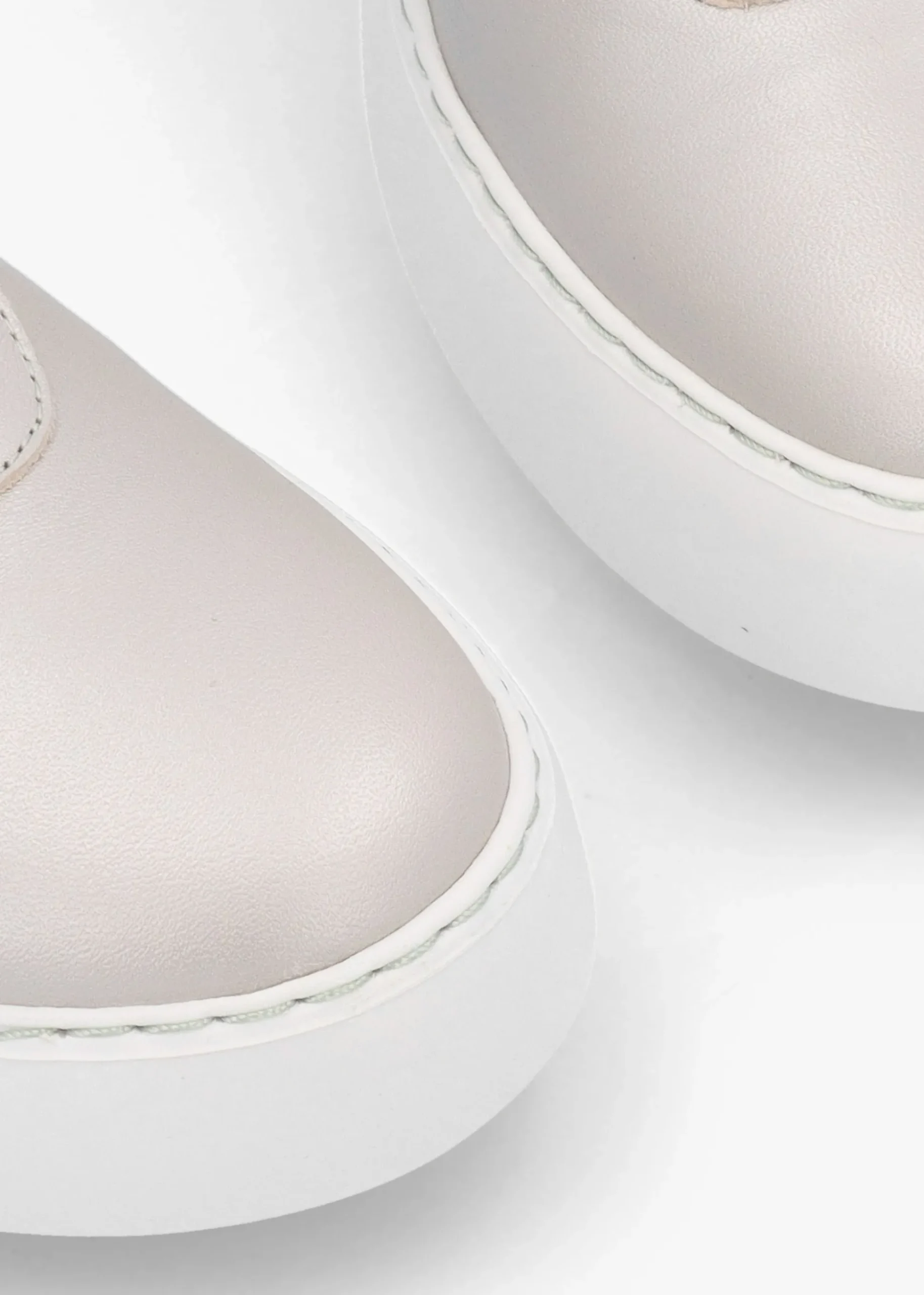 Dipo Silver Leather Wedge Trainers