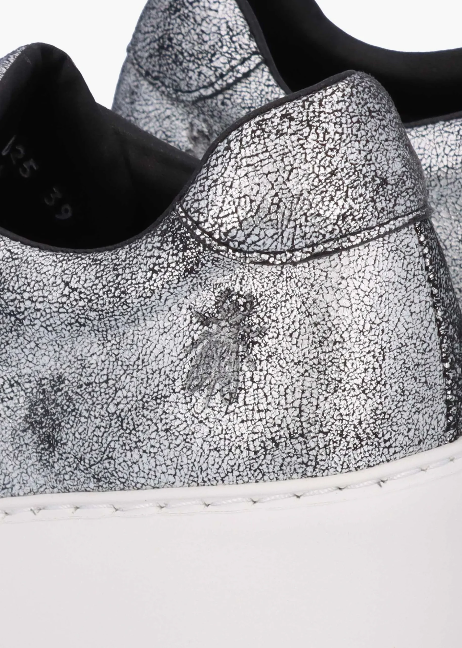 Dito II Silver Leather Wedge Trainers