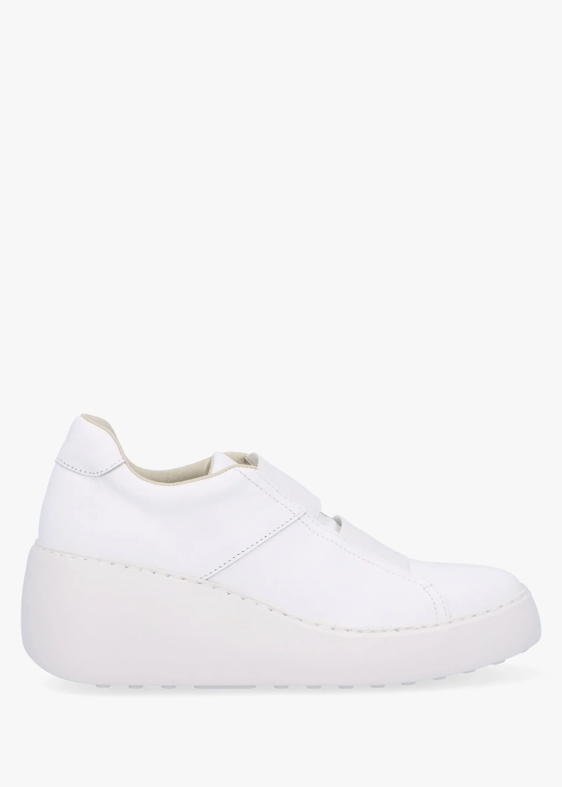 Dito II White Leather Wedge Trainers