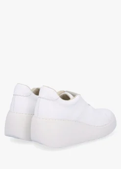 Dito II White Leather Wedge Trainers