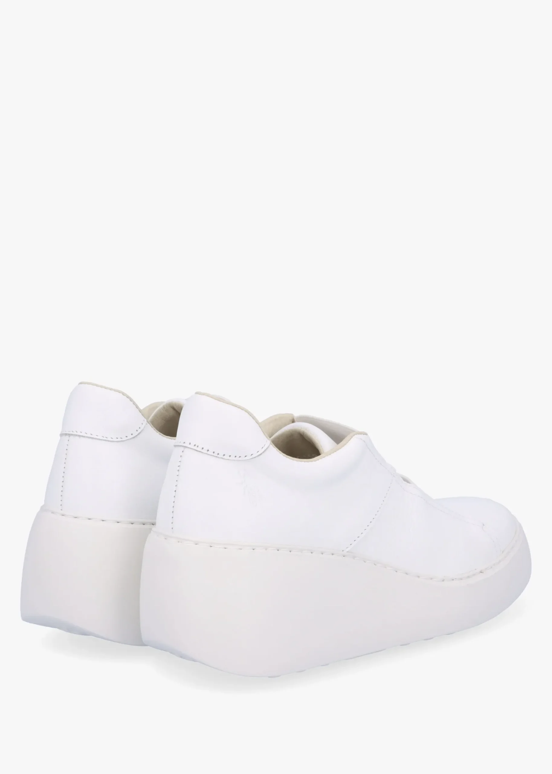 Dito II White Leather Wedge Trainers