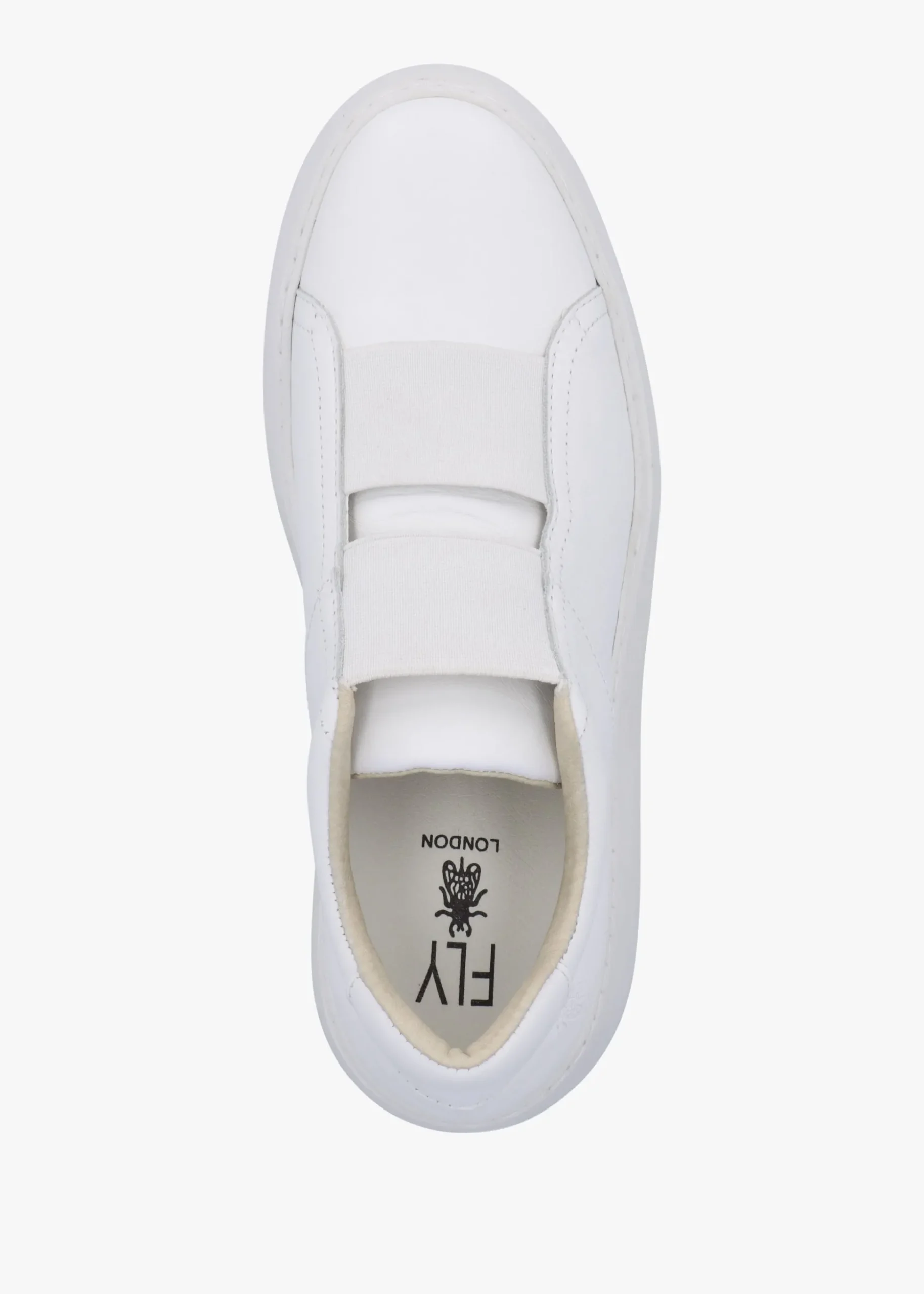Dito II White Leather Wedge Trainers