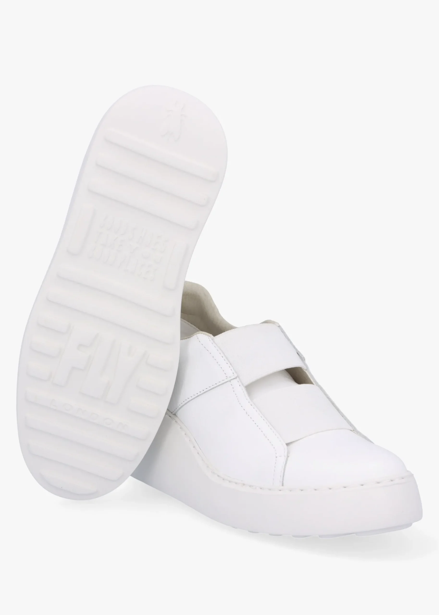 Dito II White Leather Wedge Trainers