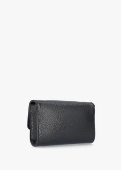 Divina Black Silver Pebbled Shoulder Bag