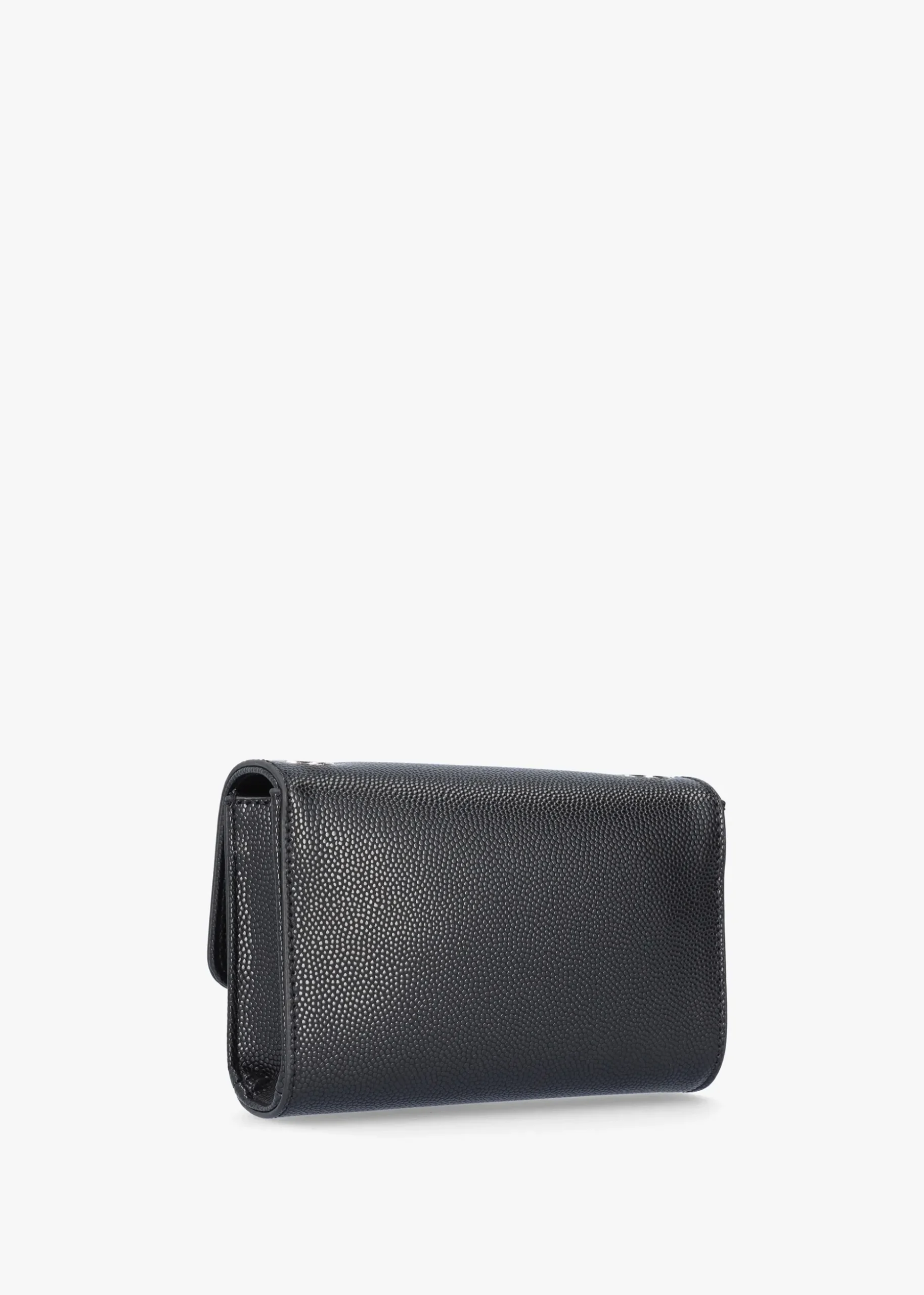 Divina Black Silver Pebbled Shoulder Bag