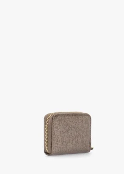 Divina Taupe Pebbled Coin Purse