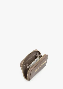 Divina Taupe Pebbled Coin Purse