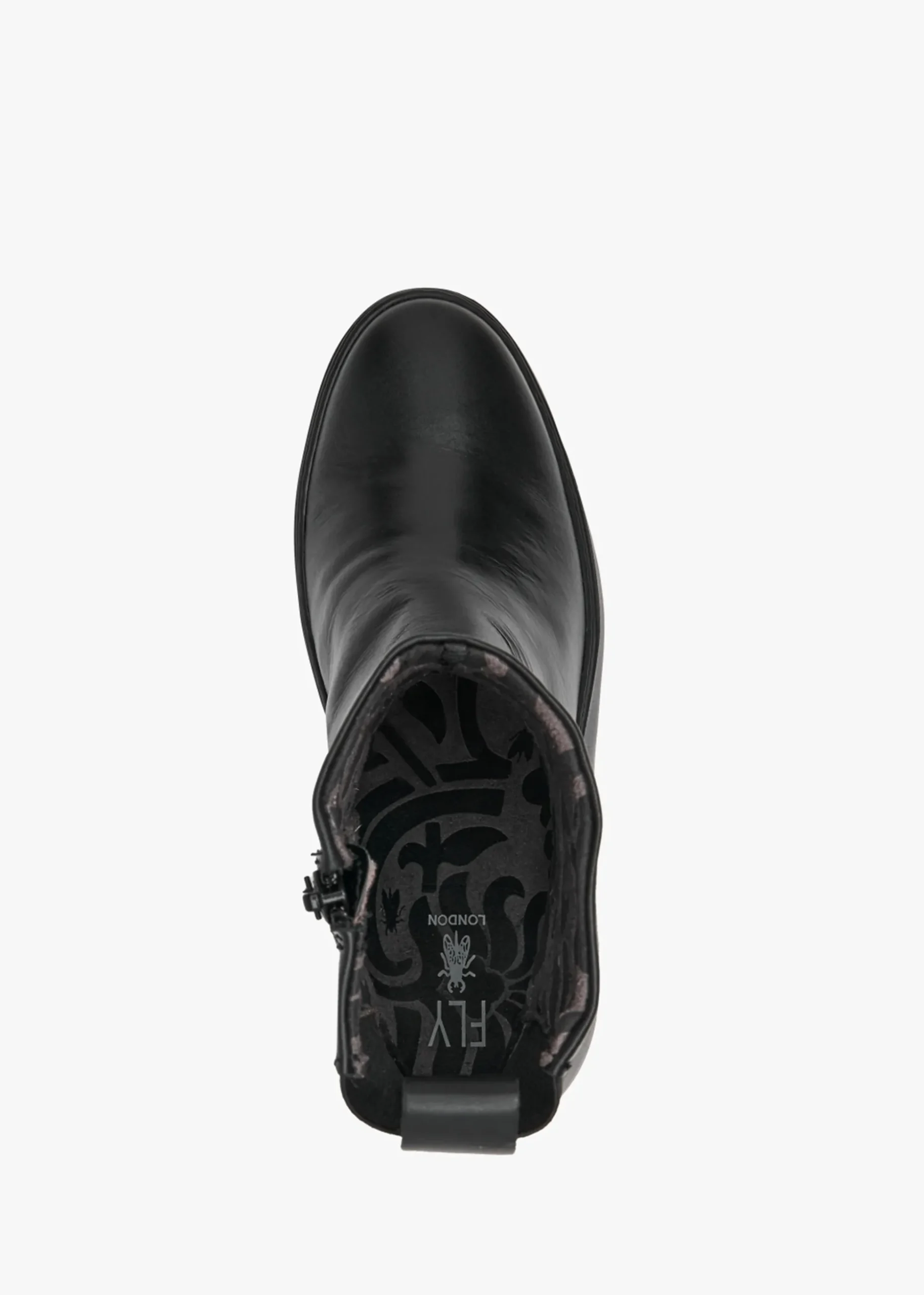 Doxe Black Leather Wedge Boots