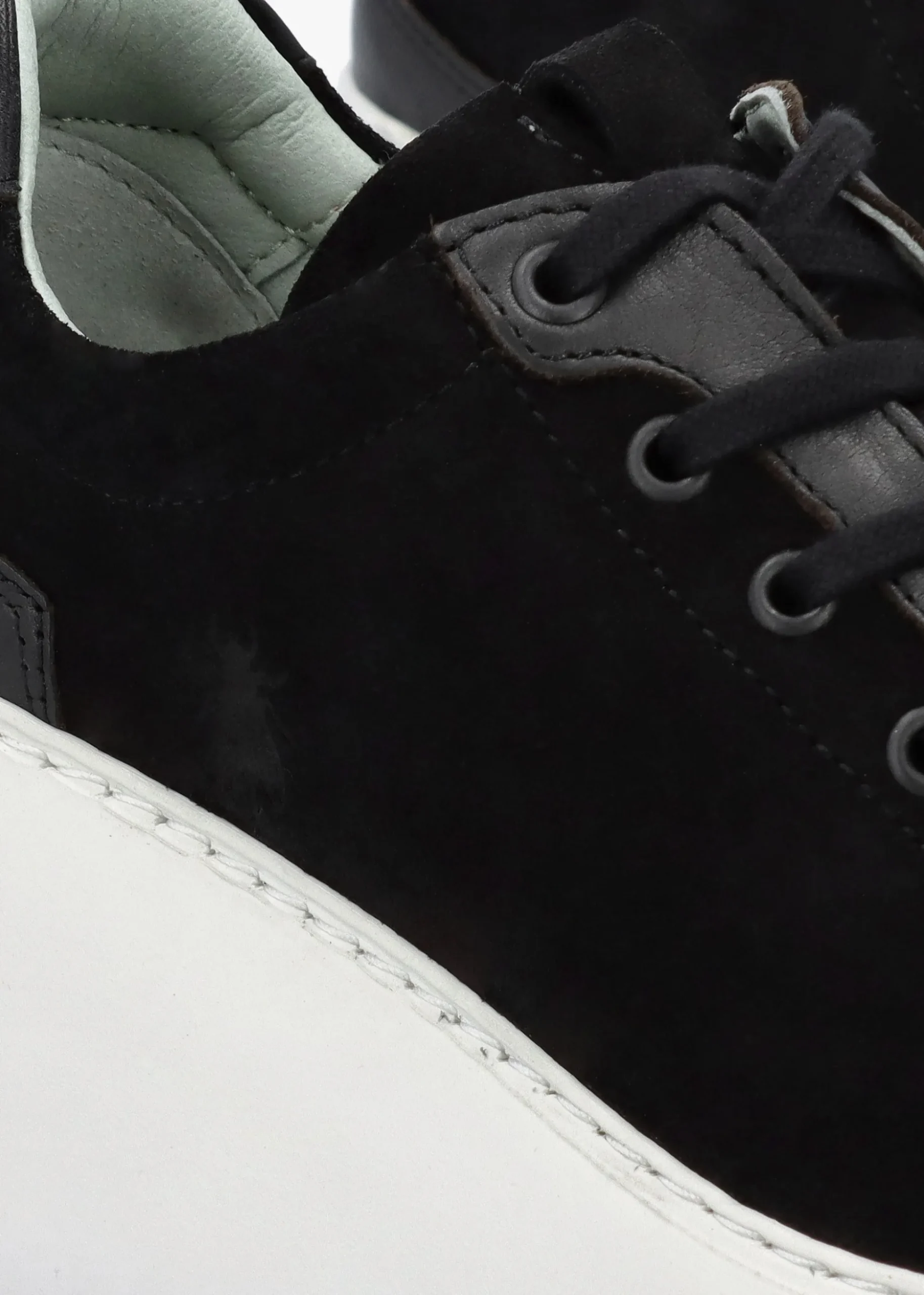 Dufy Black Suede Wedge Trainers