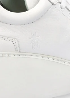 Dufy White Leather Wedge Trainers