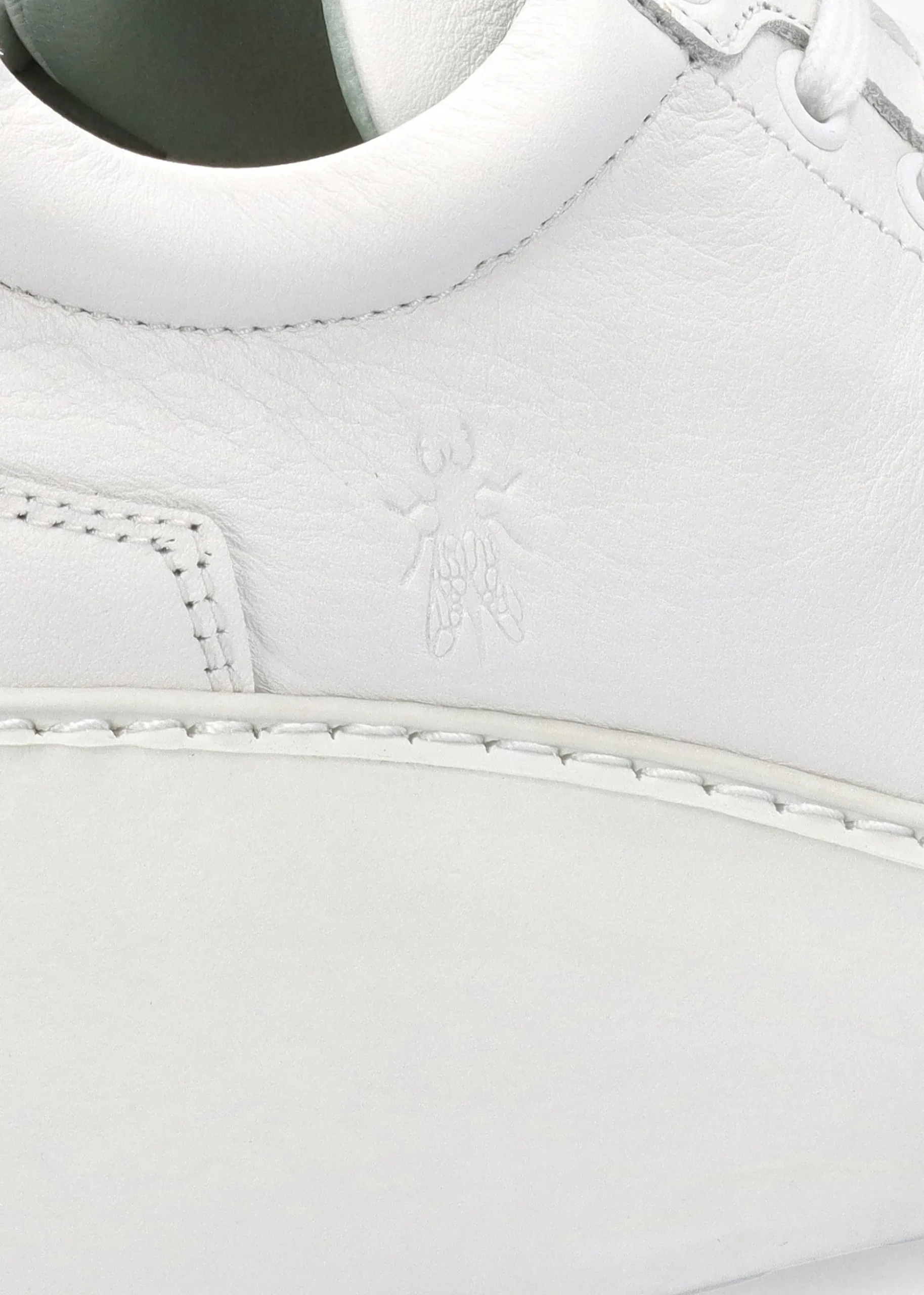 Dufy White Leather Wedge Trainers